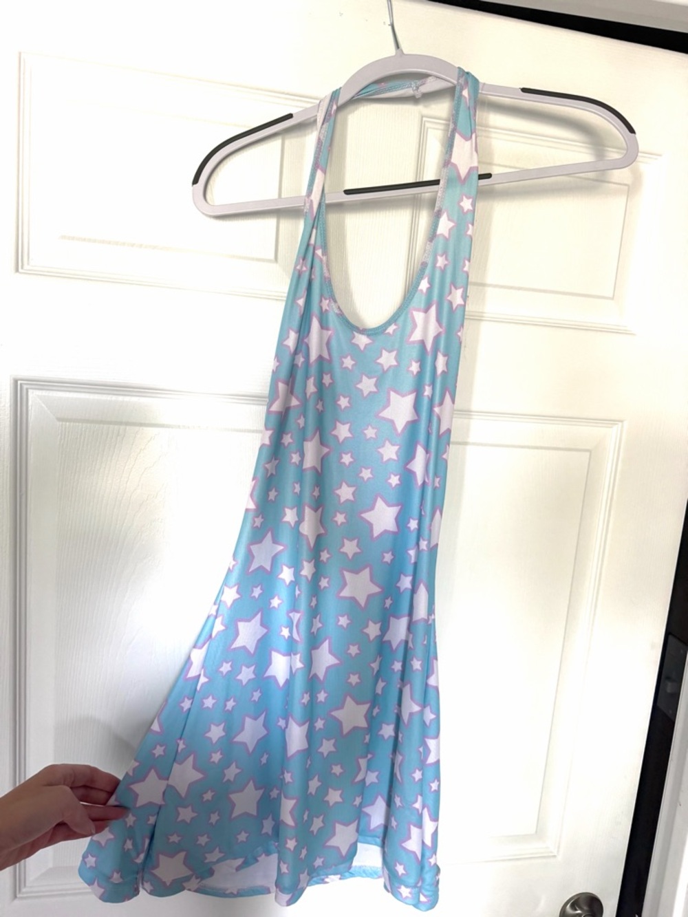Sugar Thrillz Pastel Blue and Purple Star Halter Dress